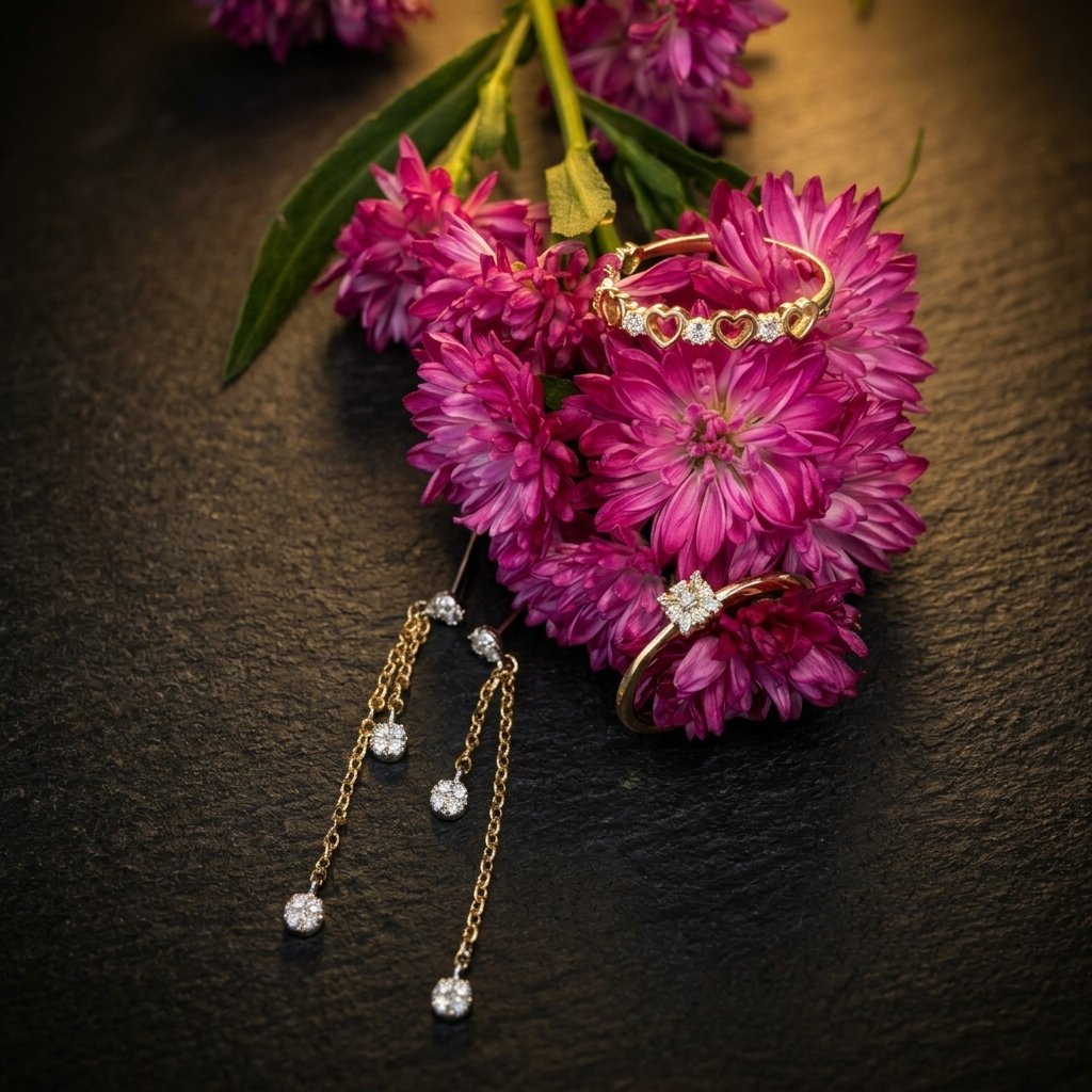 Herz-Diamantring, Solitärring und lange Brillant-Ohrhänger – Juwelier Laner